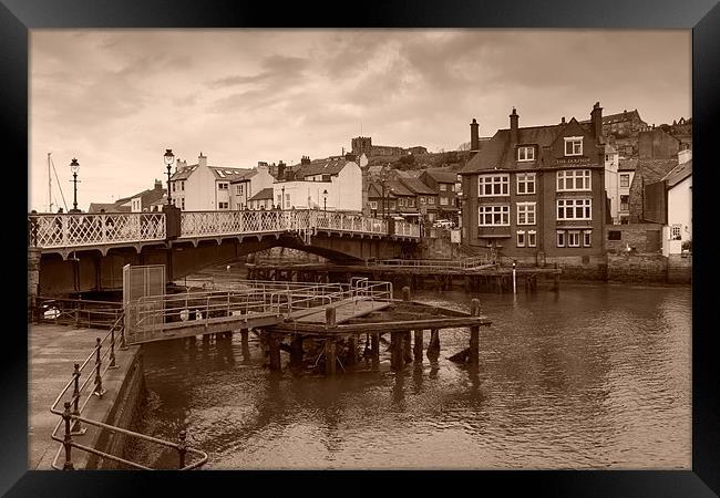 Whitby Swing Bridge Framed Print by Kevin Tate
