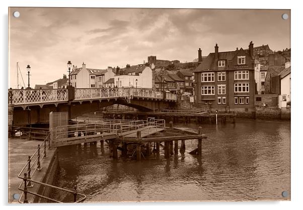 Whitby Swing Bridge Acrylic by Kevin Tate