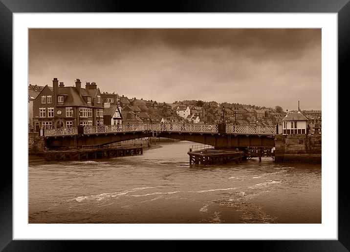 Whitby Swing Bridge Framed Mounted Print by Kevin Tate