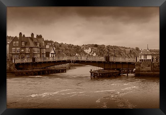 Whitby Swing Bridge Framed Print by Kevin Tate