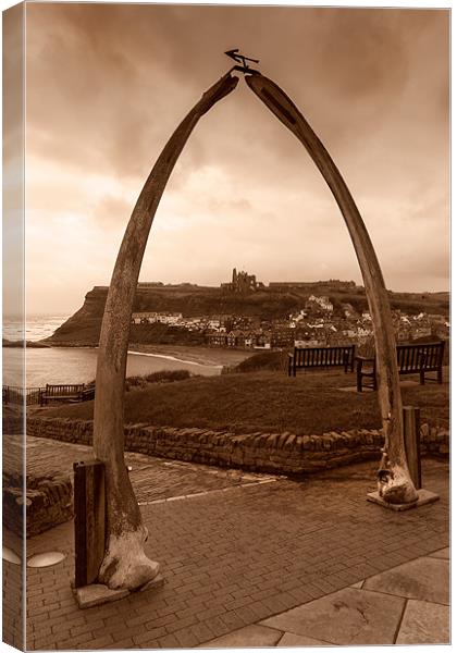 Whitby Whale Jaw Bone Arch Canvas Print by Kevin Tate