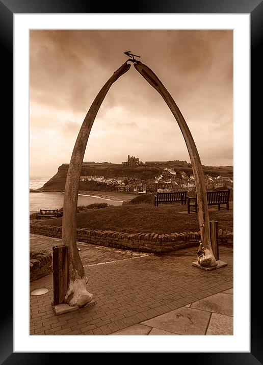 Whitby Whale Jaw Bone Arch Framed Mounted Print by Kevin Tate