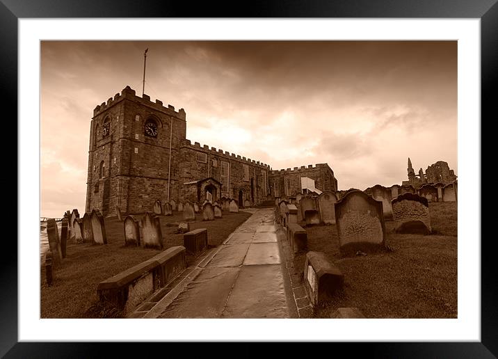 Whitby Church Framed Mounted Print by Kevin Tate