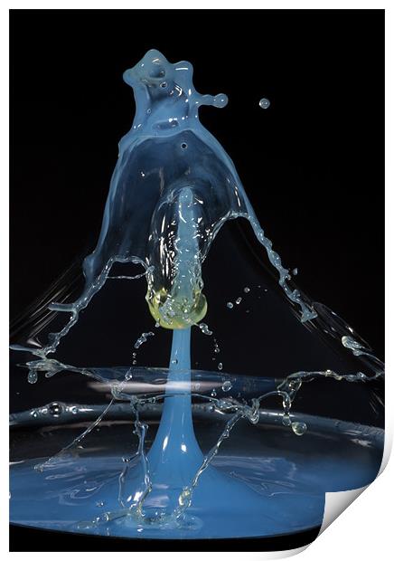 Blue bubble splash Print by Carl Floodgate