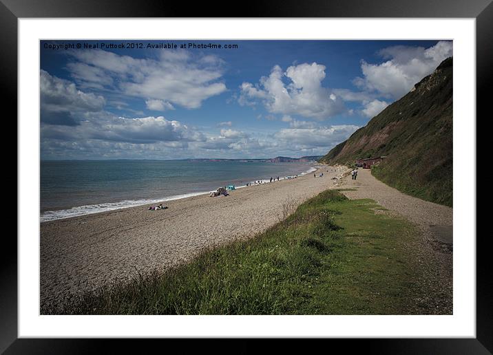Branscombe Beach Framed Mounted Print by Neal P