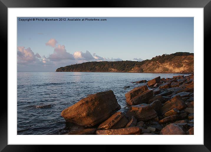 Durlston from Peveril Framed Mounted Print by Phil Wareham