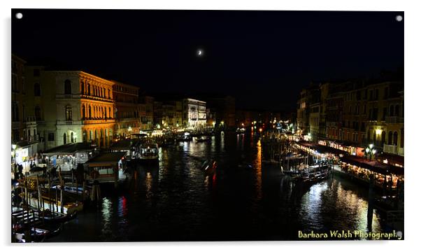 Night in Venice Acrylic by barbara walsh