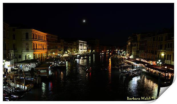Night in Venice Print by barbara walsh