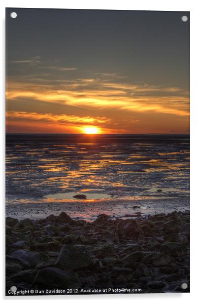 Welsh Sunset Acrylic by Dan Davidson