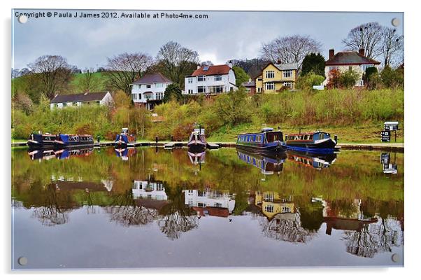 Llangollen Canal Acrylic by Paula J James