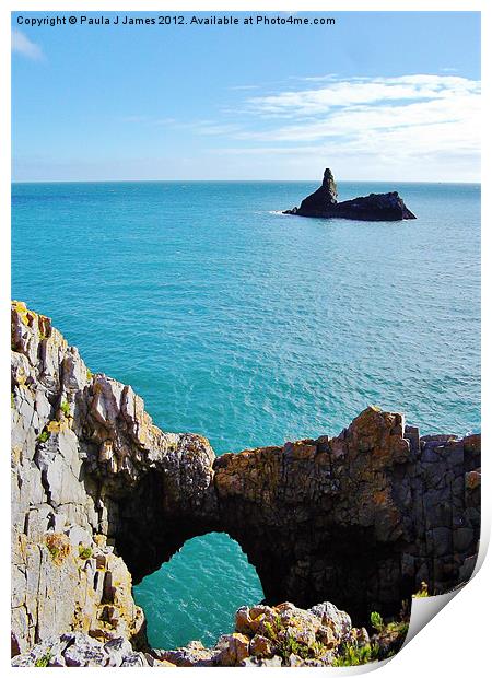 Church Rock, Pembrokeshire Print by Paula J James