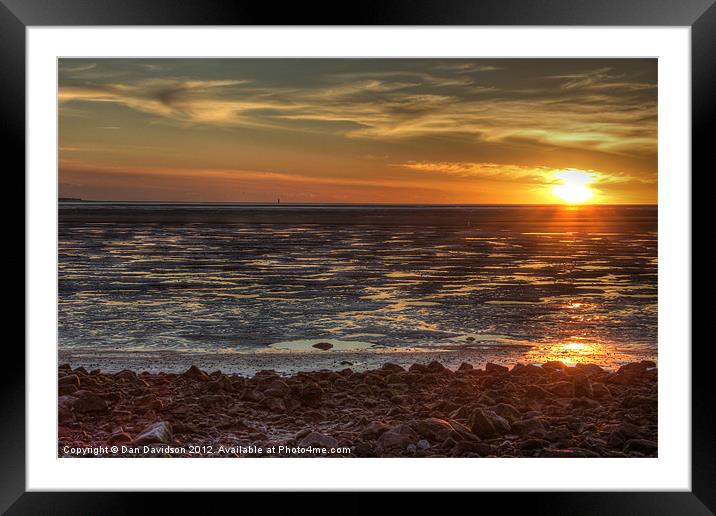 Sunset in Wales Framed Mounted Print by Dan Davidson