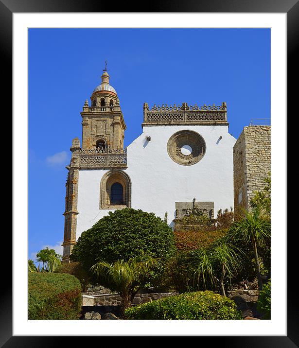 Santa Maria Coronada Church Medina Sedonia, landsc Framed Mounted Print by Fine art by Rina