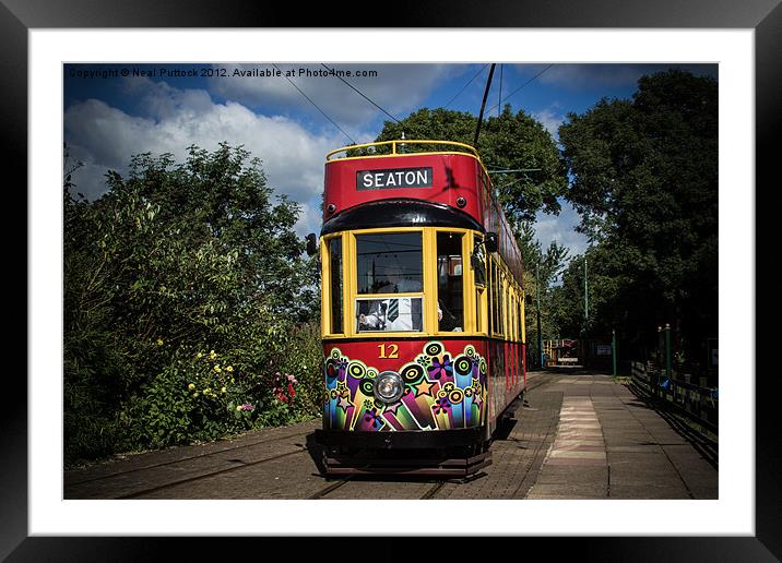 Seaton Tram Framed Mounted Print by Neal P