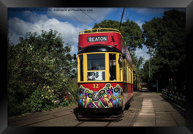 Seaton Tram Framed Print by Neal P
