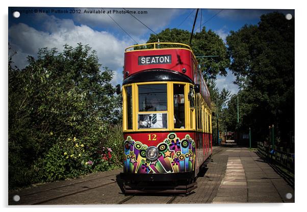 Seaton Tram Acrylic by Neal P