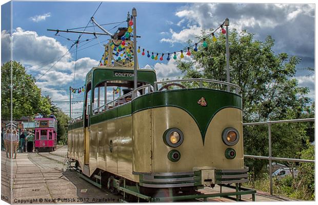 Colyton Open Top Tram Canvas Print by Neal P