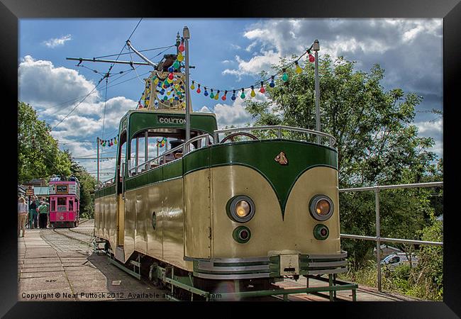Colyton Open Top Tram Framed Print by Neal P