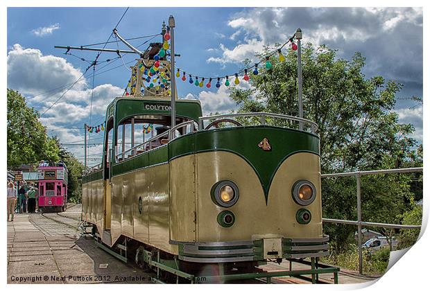 Colyton Open Top Tram Print by Neal P