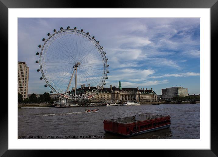 London Eye Framed Mounted Print by Neal P