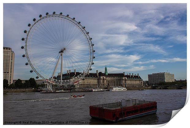 London Eye Print by Neal P