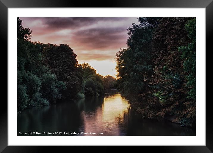 Sunrise on the Thames Framed Mounted Print by Neal P
