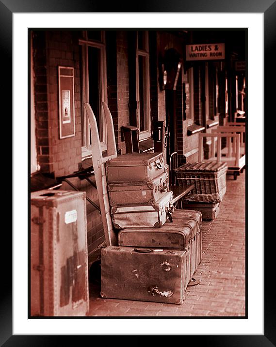 The Station Luggage Framed Mounted Print by Adam Payne