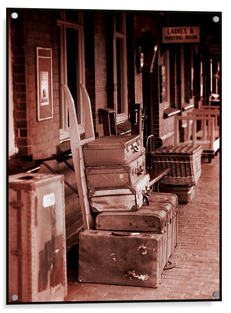 The Station Luggage Acrylic by Adam Payne