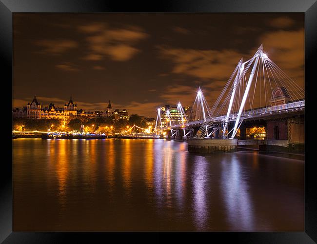 Hungerford Bridge London Framed Print by Clive Eariss
