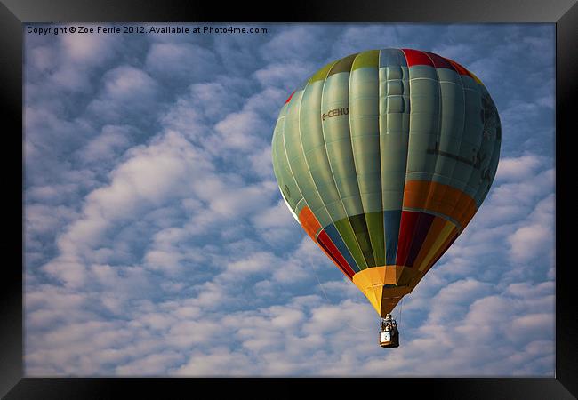 Photograph of a hot air balloon taken at the Putra Framed Print by Zoe Ferrie