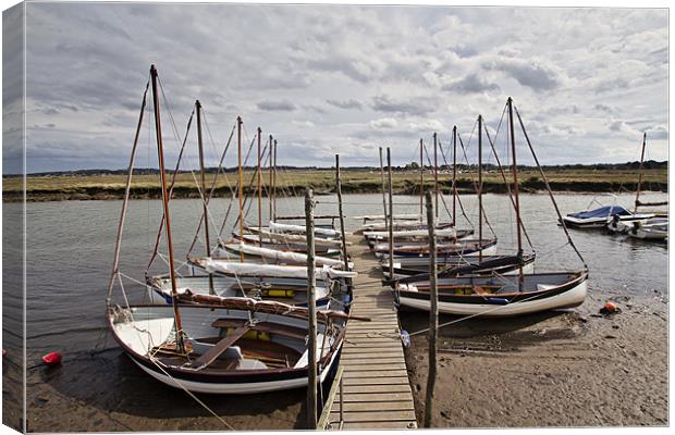 Moored Boats in Morston Quay Canvas Print by Paul Macro