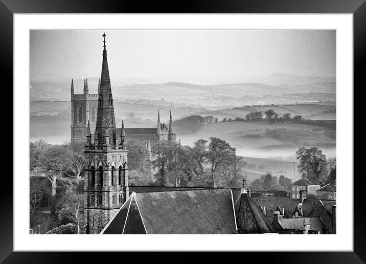 Morning Mist Downpatrick Framed Mounted Print by pauline morris