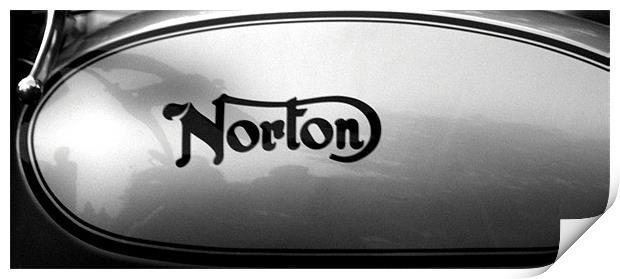 Norton fuel tank Print by John Boekee