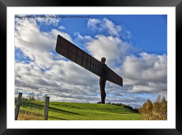 Angel of The North Framed Mounted Print by Trevor Kersley RIP