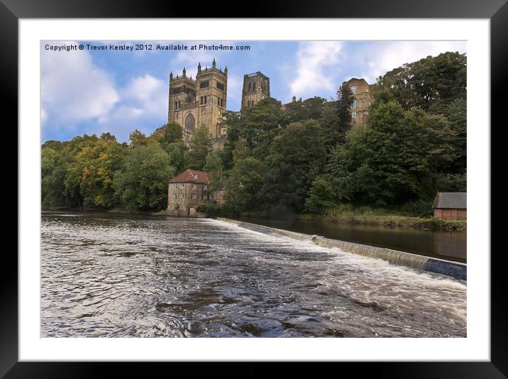 Durham Cathedral Framed Mounted Print by Trevor Kersley RIP