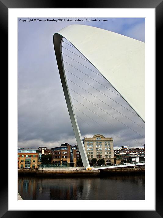 Gateshead Millennium Bridge Framed Mounted Print by Trevor Kersley RIP