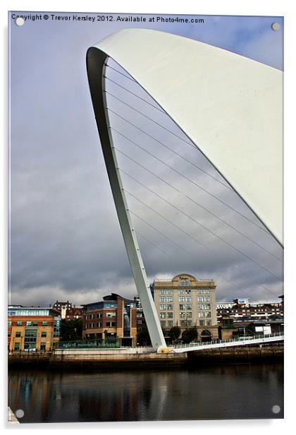 Gateshead Millennium Bridge Acrylic by Trevor Kersley RIP