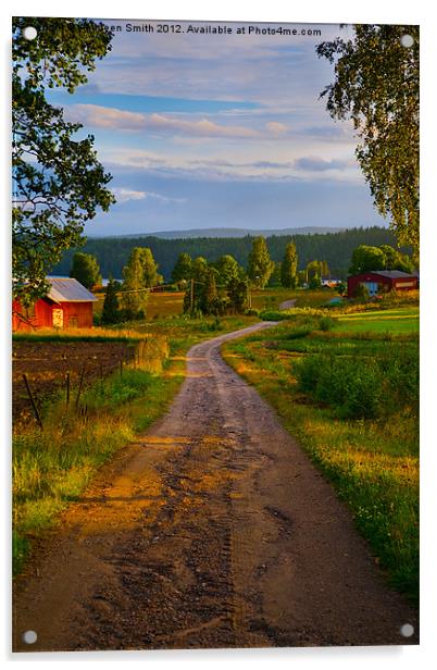 A country lane Acrylic by Kathleen Smith (kbhsphoto)