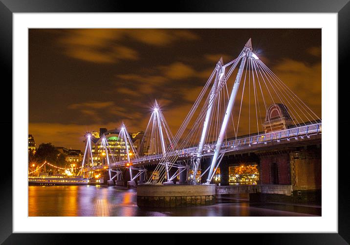 Hungerford Bridge London Framed Mounted Print by Clive Eariss