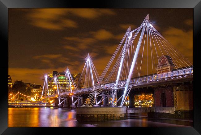 Hungerford Bridge London Framed Print by Clive Eariss