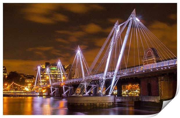 Hungerford Bridge London Print by Clive Eariss