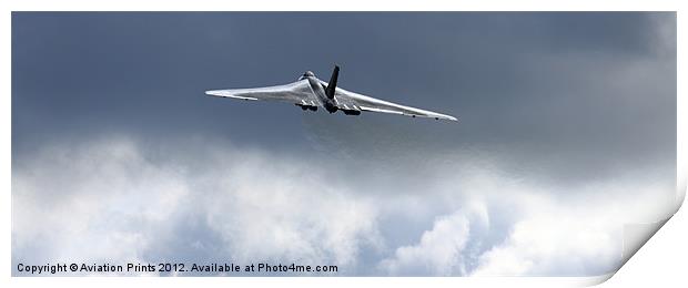 The Mighty Vulcan Bomber XH558 Print by Oxon Images