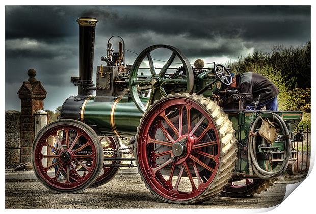Traction Engine PT1916 Print by Kevin Tate