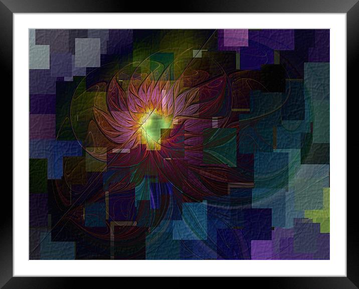 Patchwork Framed Mounted Print by Amanda Moore