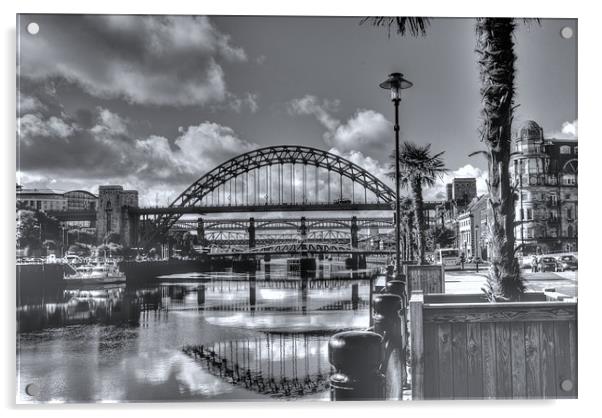 Newcastle Quayside Acrylic by John Ellis