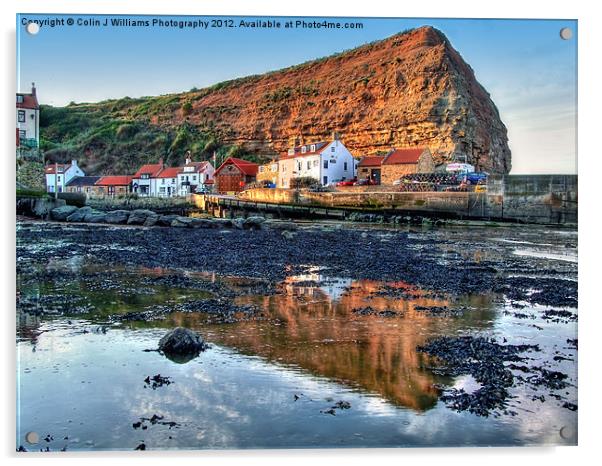 Incoming Tide Staithes Acrylic by Colin Williams Photography