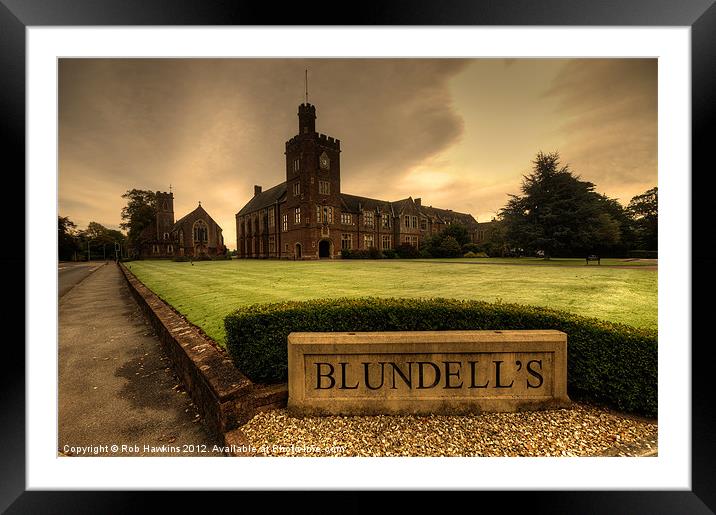 Blundell's School Framed Mounted Print by Rob Hawkins
