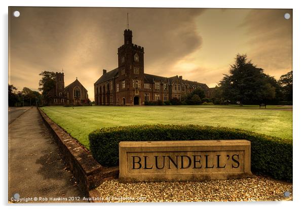 Blundell's School Acrylic by Rob Hawkins