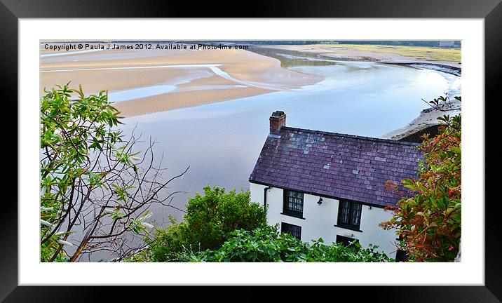 Dylan Thomas's Boathouse Framed Mounted Print by Paula J James
