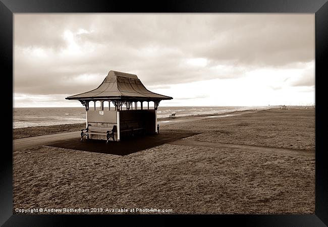 Beach Seat Framed Print by Andrew Rotherham